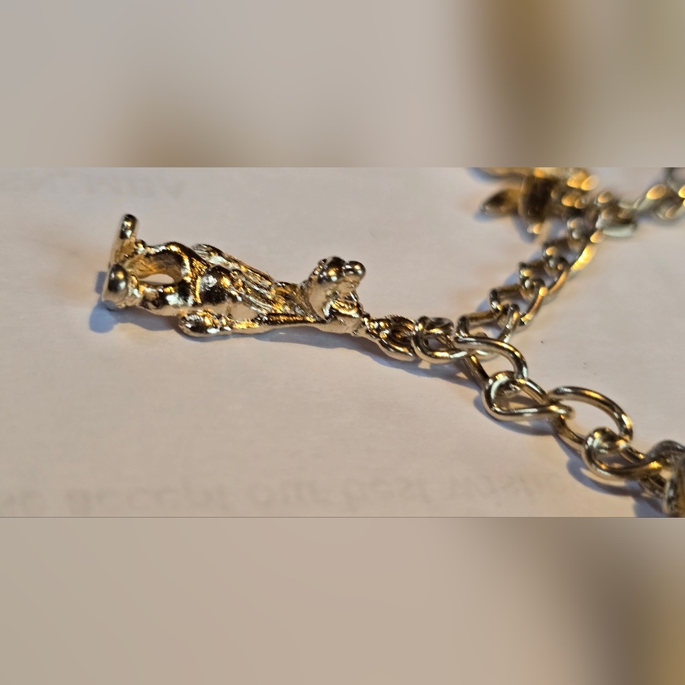 Vintage Walt Disney Charm Bracelet Mickey Minnie Goofy Dumbo Tinkerbell Donald - Picture 7 of 15